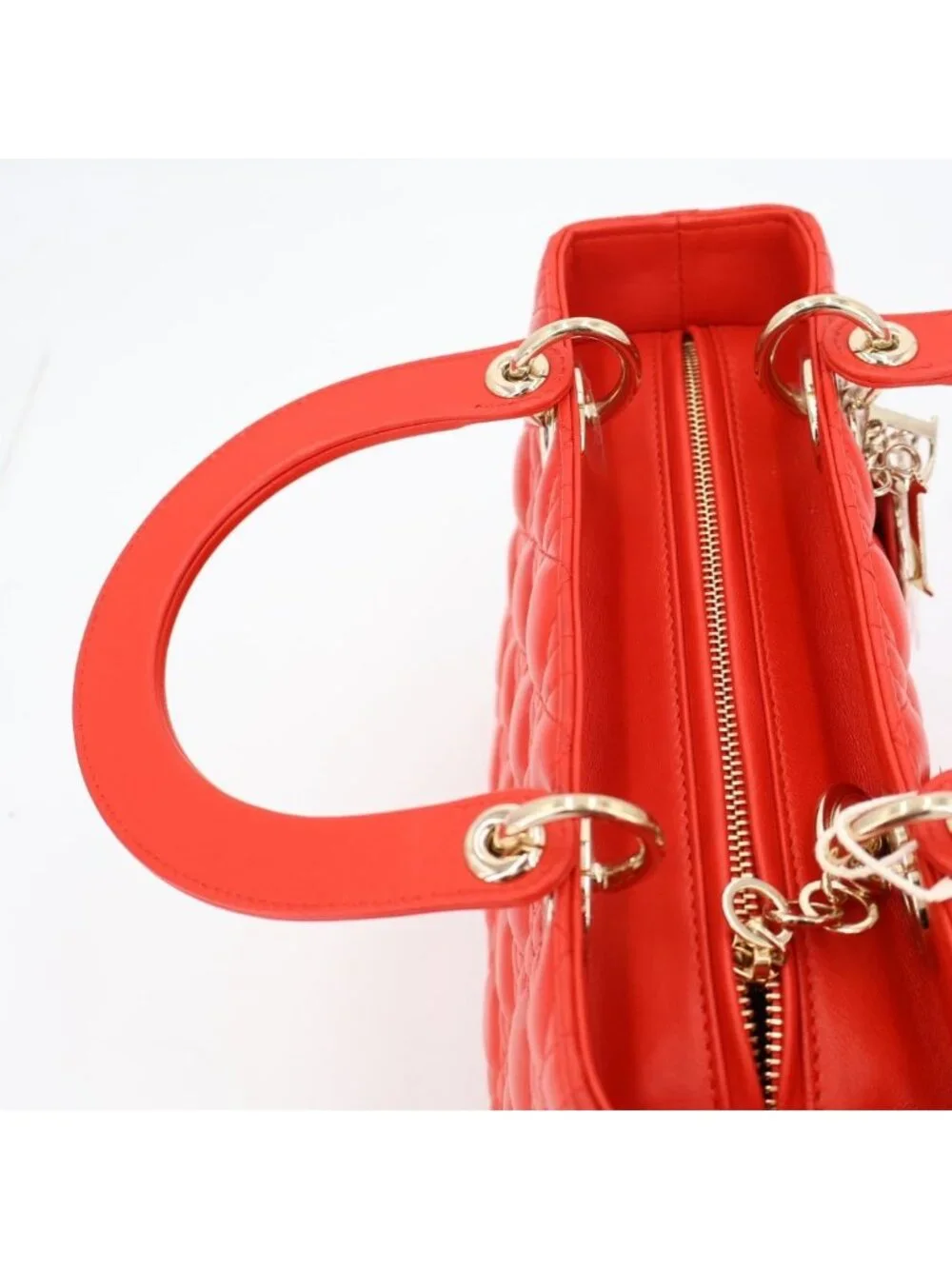 Dior Lady Cannage Leather 2-Way Handbag